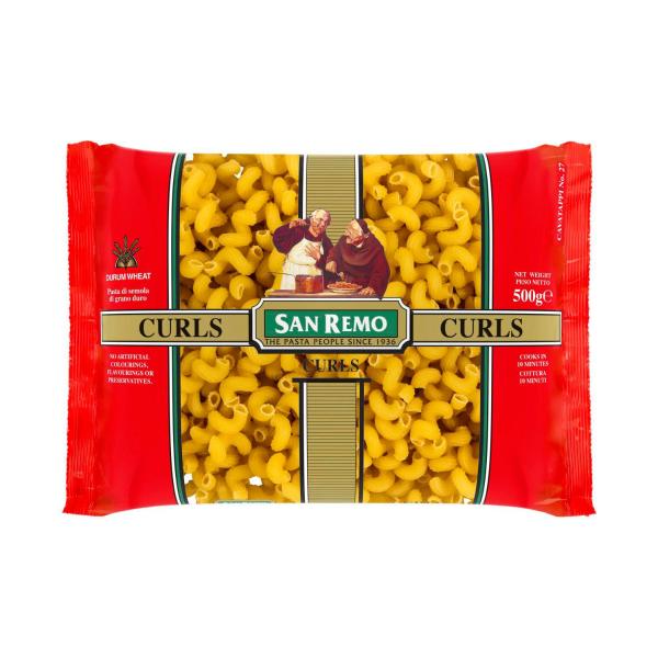 SAN REMO PASTA:CURLS NO 27:.:500 GRAM