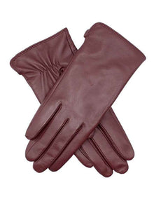 Classic Leather Gloves in Cherry Red