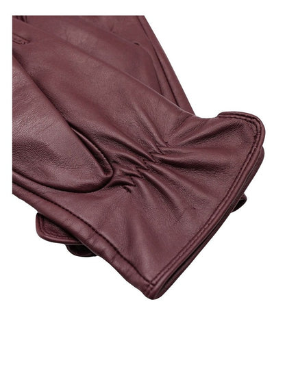 Classic Leather Gloves in Cherry Red