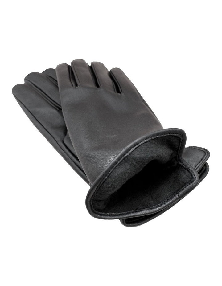 Classic Leather Gloves in Black