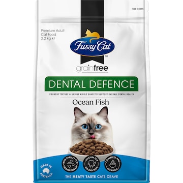 Fussy Cat Dental Defence Grain Free Dry Food Ocean Fish 2.2kg