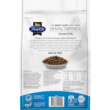 Fussy Cat Dental Defence Grain Free Dry Food Ocean Fish 2.2kg