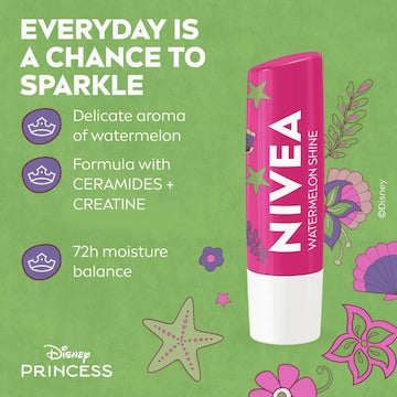 Nivea Disney Princess Ariel Watermelon Shine Lip Balm 4.8g