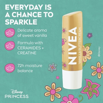 Nivea Disney Cinderella Vanilla Buttercream Lip Balm 4.8g