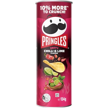 Pringles Chilli Lime Potato Chips 134g