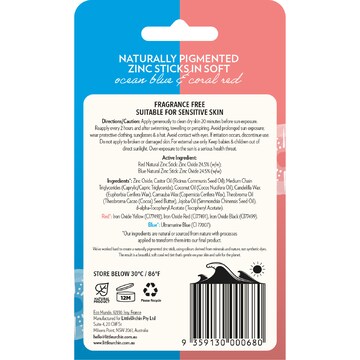 Little Urchin Natural Zinc Stick Red & Blue Mix 2 pack