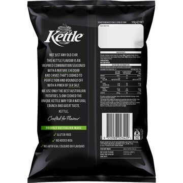 Kettle Potato Chips Mature Cheddar & Chives 165g