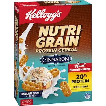 Kellogg's Nutri Grain Protein Cinnabon Breakfast Cereal 435g