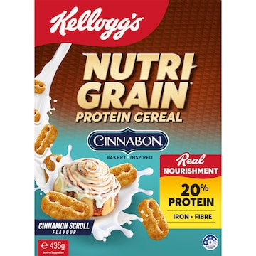 Kellogg's Nutri Grain Protein Cinnabon Breakfast Cereal 435g
