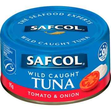 Safcol Wild Caught Tuna Tomato & Onion 95g