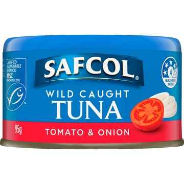 Safcol Wild Caught Tuna Tomato & Onion 95g