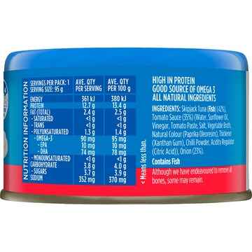 Safcol Wild Caught Tuna Tomato & Onion 95g