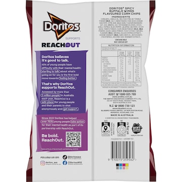 Doritos Corn Chips Spicy Buffalo Wings 150g