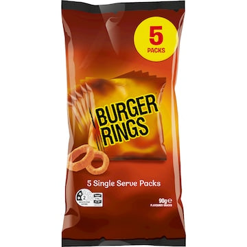 Burger Rings Snacks 90g 5 pack