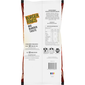 Burger Rings Snacks 90g 5 pack