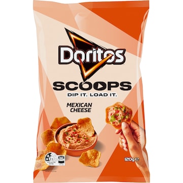 Doritos Scoops Corn Chips Mexican Cheese 120g