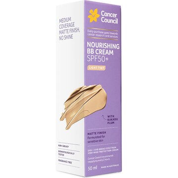 Cancer Council SPF 50+ Nourishing BB Cream Light Tint 50mL