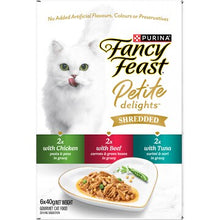 Fancy Feast Petite Delights Shredded Cat Food Chicken Beef & Tuna 40g x 6 pack
