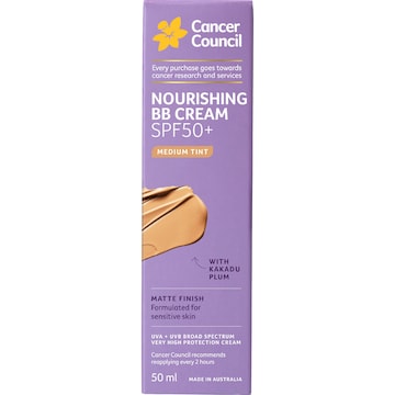 Cancer Council SPF 50+ Nourishing BB Cream Medium 50mL