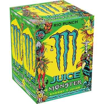 Monster Energy Drink Rio Punch Cans 500mL x 4 pack