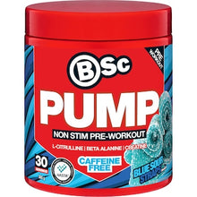 BSc Pump Non Stim Pre Workout Powder Blue Soup Straps 300g