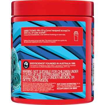 BSc Pump Non Stim Pre Workout Powder Blue Soup Straps 300g