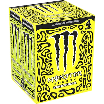 Monster Energy Drink Lando Norris Cans 500mL x 4 pack