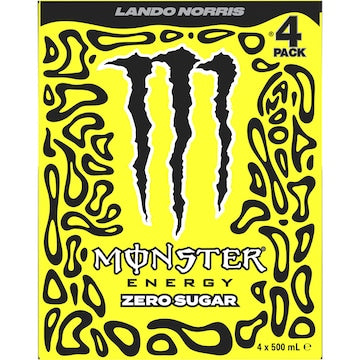 Monster Energy Drink Lando Norris Cans 500mL x 4 pack