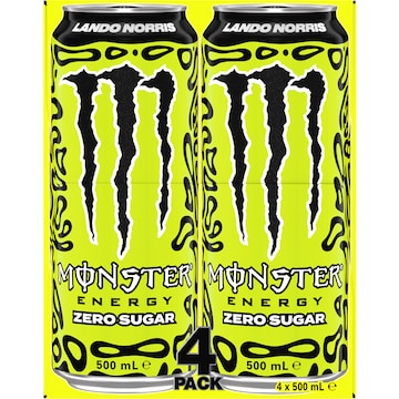 Monster Energy Drink Lando Norris Cans 500mL x 4 pack