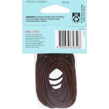 Oscar Orsen Large Thin Hair Elastics Brown 30 pack