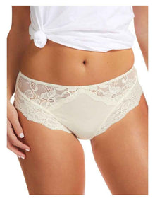 Classic Lace High Cut Brief in Ivory