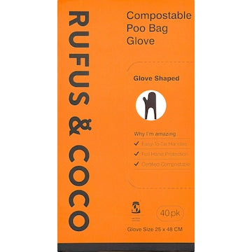 Rufus & Coco Compostable Poo Bag Glove 40 pack