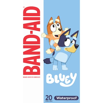 Band-Aid Bluey Waterproof Strips 20 pack