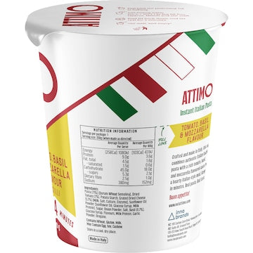 Attimo Instant Pasta Cup Tomato Basil & Mozzarella Fusilli 70g