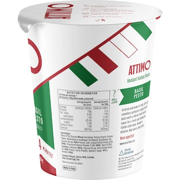 Attimo Instant Pasta Cup Basil Pesto Fusilli 70g