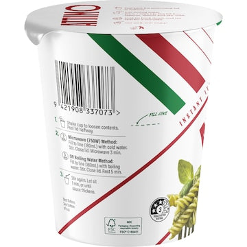 Attimo Instant Pasta Cup Basil Pesto Fusilli 70g