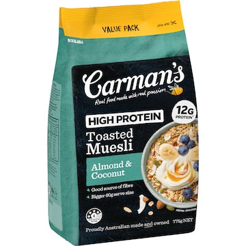 Carman's High Protein Toasted Muesli Almond & Coconut 775g