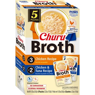 Churu Broth Wet Cat Food Chicken & Tuna 30g x 5 pack