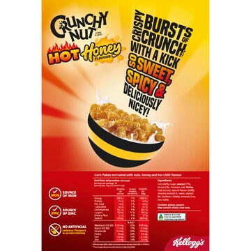 Kellogg's Crunchy Nut Hot Honey Breakfast Cereal 380g