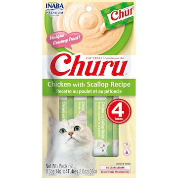 Churu Puree Cat Treats Chicken With Scallop 14g x 4 pack