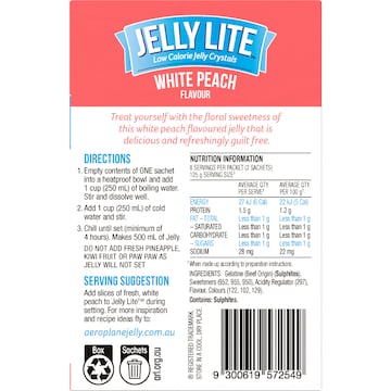 Aeroplane Jelly Lite Crystals White Peach 9g x 2 pack