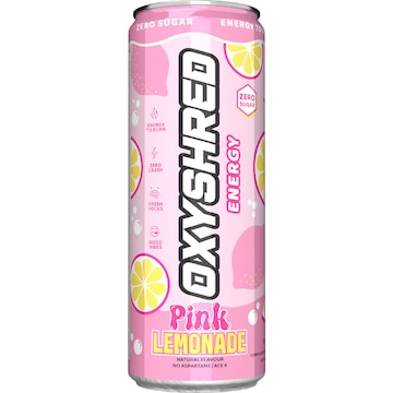 OxyShred Energy Drink Pink Lemonade 355mL