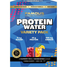 Famous Nutrition Protein Water Variety Sachets 240g 8 pack