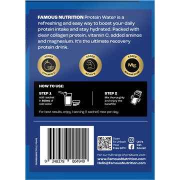 Famous Nutrition Protein Water Variety Sachets 240g 8 pack