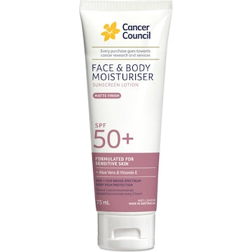 Cancer Council SPF 50+ Tinted Face Moisturiser Medium 75mL