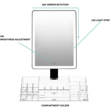 Homedics Radiance LED Beauty Mirror with Organiser