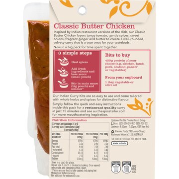 The Spice Tailor Classic Butter Chicken 480g