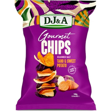 DJ&A Gourmet Chips Seasoned Salt Taro & Sweet Potato 100g