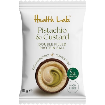 Health Lab Pistachio & Custard Double Filled Protein Ball 40g
