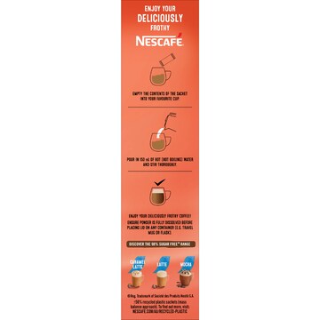Nescafe 98% Sugar Free Cappuccino Sachets 10 pack